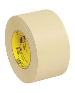 3M 231 Masking Tape, 3in Core, 3in x 180ft, Tan, Case Of 12