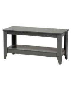 Baxton Studio Modern And Contemporary Coffee Table With Shelf, 19-3/4inH x 39-3/4inW x 15-3/4inD, Gray