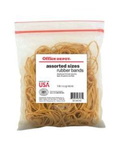 Office Depot Brand Rubber Bands, #54, Assorted Sizes, 1/4 Lb. Bag