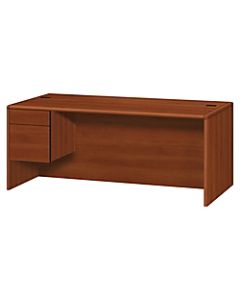 HON 10700 Series Laminate Left-Pedestal Credenza, Cognac