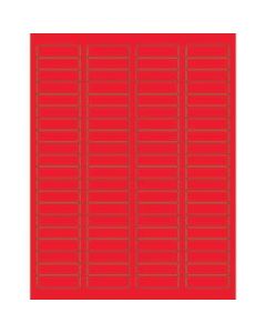 Office Depot Brand Labels, LL170RD, Rectangle, 1 3/4in x 1/2in, Fluorescent Red, Case Of 8,000