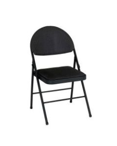Cosco XL Comfort Folding Chairs, Black, Set Of 4