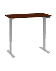 Bush Business Furniture Move 80 Series 48inW x 24inD Height Adjustable Standing Desk, Hansen Cherry/Cool Gray Metallic, Standard Delivery