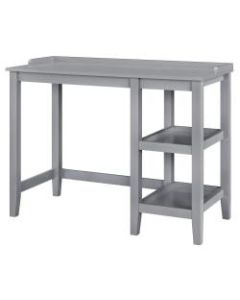 Ameriwood Home Eleanor Single Pedestal Desk, Gray