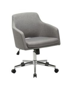 Lorell Mid-Century Modern Fabric Low-back Task Chair, Gray