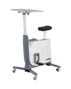 Lorell Exercise Bike, 55-1/4inH x 25-1/4inW x 33-3/4inD, Gray/White