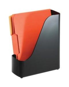 OIC Open Top Magazine File - Black - Plastic - 1 Each