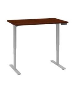Bush Business Furniture Move 80 Series 48inW x 30inD Height Adjustable Standing Desk, Hansen Cherry/Cool Gray Metallic, Standard Delivery
