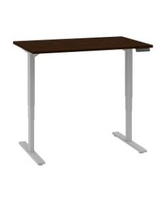 Bush Business Furniture Move 80 Series 48inW x 30inD Height Adjustable Standing Desk, Mocha Cherry/Cool Gray Metallic, Standard Delivery