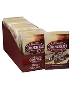 PapaNicholas Coffee Premium Dutch Chocolate Hot Cocoa, 1.25 Oz, Pack Of 24