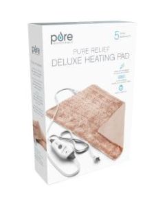 Pure Enrichment PureRelief Deluxe Heating Pad, 11-1/2in x 23-1/2in, Mauve