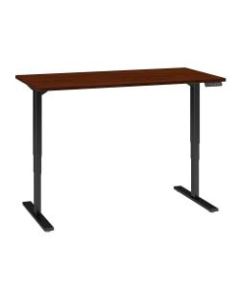 Bush Business Furniture Move 80 Series 60inW x 30inD Height Adjustable Standing Desk, Hansen Cherry/Black Base, Standard Delivery