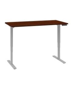 Bush Business Furniture Move 80 Series 60inW x 30inD Height Adjustable Standing Desk, Hansen Cherry/Cool Gray Metallic, Standard Delivery
