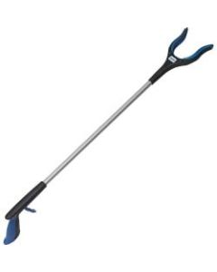 Ettore Grip N Grab Multipurpose Pickup Tool - 32in Reach - Articulating Head, Rust Proof, Comfortable Handle - Rubber - Blue - 1 Each