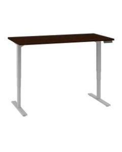 Bush Business Furniture Move 80 Series 60inW x 30inD Height Adjustable Standing Desk, Mocha Cherry/Cool Gray Metallic, Standard Delivery