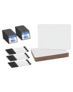 Flipside Nipped Corners Plain Unframed Non-Magnetic Dry-Erase Whiteboard Class Pack, 9 1/2in x 12in, White, Pack Of 12