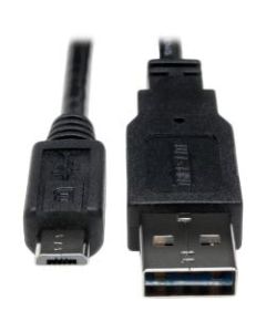 Tripp Lite 1ft USB 2.0 High Speed Cable Reversible A to 5Pin Micro B M/M - (Reversible A to 5Pin Micro B M/M) 1-ft.