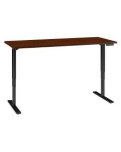 Bush Business Furniture Move 80 Series 72inW x 30inD Height Adjustable Standing Desk, Hansen Cherry/Black Base, Standard Delivery