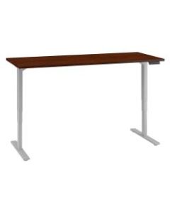Bush Business Furniture Move 80 Series 72inW x 30inD Height Adjustable Standing Desk, Hansen Cherry/Cool Gray Metallic, Standard Delivery