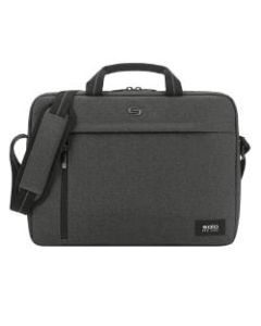 Solo Rivington Slim Briefcase With 15.6in Laptop Pocket, Gray
