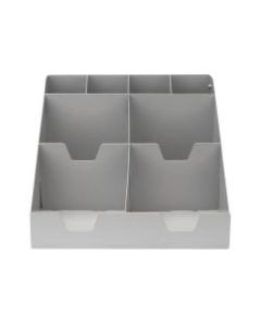 Mind Reader 8-Section Multi-Level Condiment Station, Silver