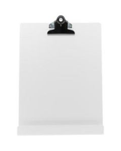 Saunders Black Clip Aluminum Clipboard - 8 1/2in x 11in - Aluminum - White - 1 Each