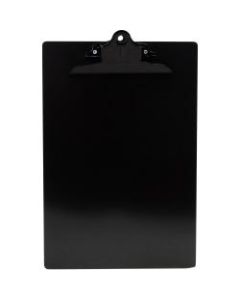 Saunders Black Clip Aluminum Clipboard - 8 1/2in x 14in - Aluminum - Black - 1 Each
