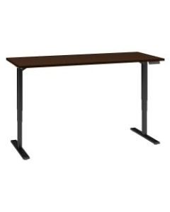 Bush Business Furniture Move 80 Series 72inW x 30inD Height Adjustable Standing Desk, Mocha Cherry/Black Base, Standard Delivery