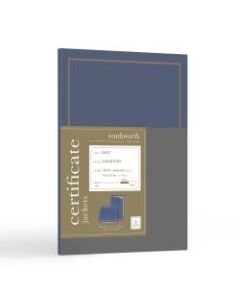 Southworth Certificate Jackets, Navy/Gold Foil Border, Pack Of 5