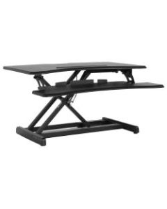 Flash Furniture 31inW Sit/Stand Height-Adjustable Ergonomic Desk, Black