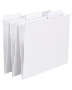 Smead FasTab Hanging File Folders, Letter Size, White, Box Of 20 Folders