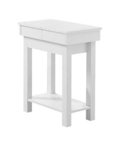 Monarch Specialties Tammy Accent Table, 24inH x 11-3/4inW x 20inD, White