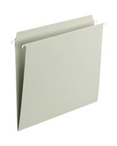 Smead FasTab Straight Tab Cut Letter Recycled Hanging Folder - 8 1/2in x 11in - Assorted Position Tab Position - Stock - Moss - 20 / Box