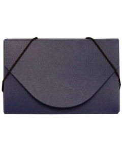 JAM Paper Business Card Case With Elastic Closure, Navy Blue