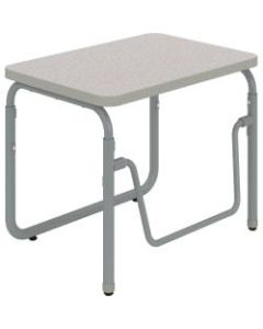 Safco AlphaBetter 2.0 Height-Adjustable 28inW Sit/Stand Student Desk With Pendulum Bar, Pebble Gray