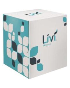 Livi VPG Facial Tissues - 2 Ply - White - Virgin Fiber - Embossed, Absorbent - For Business, Restaurant, Hotel - 90 Per Box - 36 / Carton