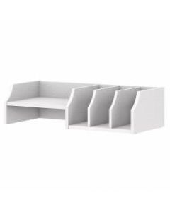 Bush Furniture Key West Desktop Organizer With Shelves, Pure White Oak, Standard Delivery