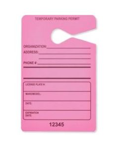Tatco Information Sign - 50 / Pack - 3.5in Width x 5.5in Height - Rectangular Shape - Fluorescent Pink