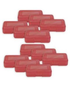 Romanoff Products Pencil Boxes, 8 1/2inH x 5 1/2inW x 2 1/2inD, Strawberry, Pack Of 12