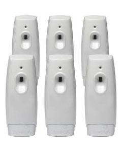 TimeMist Settings Air Freshener Dispenser - 0.13 Hour, 0.25 Hour, 0.50 Hour - 2 x AA Battery - 6 / Carton - White