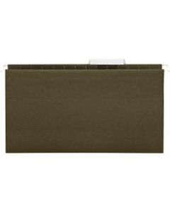 Business Source 1/3 Tab Cut Legal Recycled Hanging Folder - 8 1/2in x 14in - Green - 100% - 25 / Box