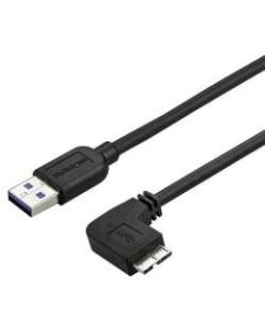 StarTech.com 1m 3 ft Slim Micro USB 3.0 Cable - M/M - USB 3.0 A to Right-Angle Micro USB - USB 3.1 Gen 1 (5 Gbps) - 3.28 ft USB Data Transfer Cable for Tablet, Hard Drive, Card Reader