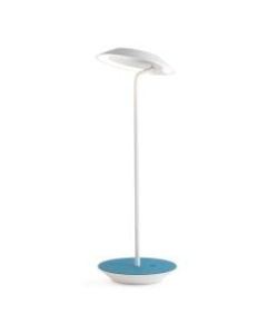 Koncept Royyo LED Desk Lamp, 17-7/16inH, Matte White/Azure Felt Base Plate