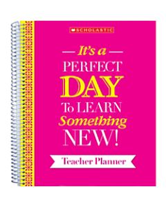 Scholastic Teacher Inspiration Weekly/Monthly Planner, 9in x 11in, Pink, July to June