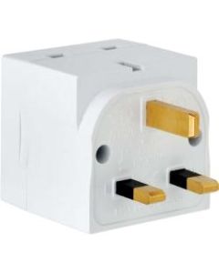 Tripp Lite 2-Outlet Power Strip - British BS1363A Outlets, 220-250V AC, 13A, Direct Plug, BS1363A Plug, White - Power strip - 13 A - AC 230 V - input: BS 1363A - output connectors: 2 (BS 1363A) - United Kingdom - white