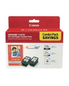 Canon PG-210XL / CL-211XL Ink & Photo Paper Combo Pack, (2973B004)