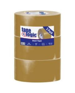 Tape Logic Color Duct Tape, 3in Core, 3in x 180ft, Beige, Case Of 3