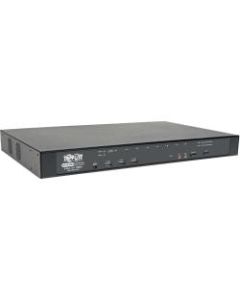 Tripp Lite Cat5 KVM Switch Over IP 8-Port w/ Virtual Media 2 Users 1URM TAA - 8 Computer(s) - 1 Local User(s) - 1 Remote User(s) - 11 x Network (RJ-45) - 2 x PS/2 Port - 6 x USB1 x VGA - Rack-mountable, Desktop - 1U - TAA Compliant