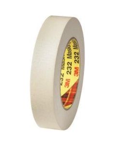 3M 232 Masking Tape, 3in Core, 1in x 180ft, Tan, Case Of 12