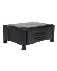 Mind Reader 3-Drawer Plastic Monitor Stand, 6-3/4inH x 15-3/4inW x 11-1/2inD, Black